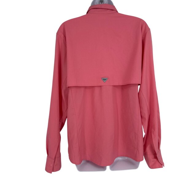Columbia PFG Womens Roll Tab Long-Sleeve Snap Front Vented Fishing Shirt Sz XL - Picture 5 of 14
